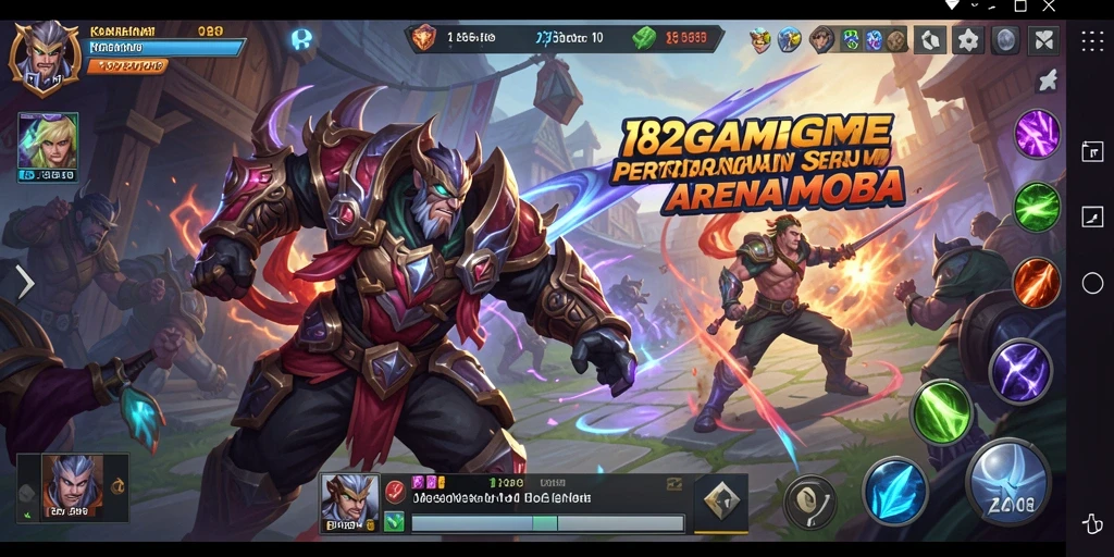 Tampilan seru dari pertarungan dalam 182GAME yang menegangkan.