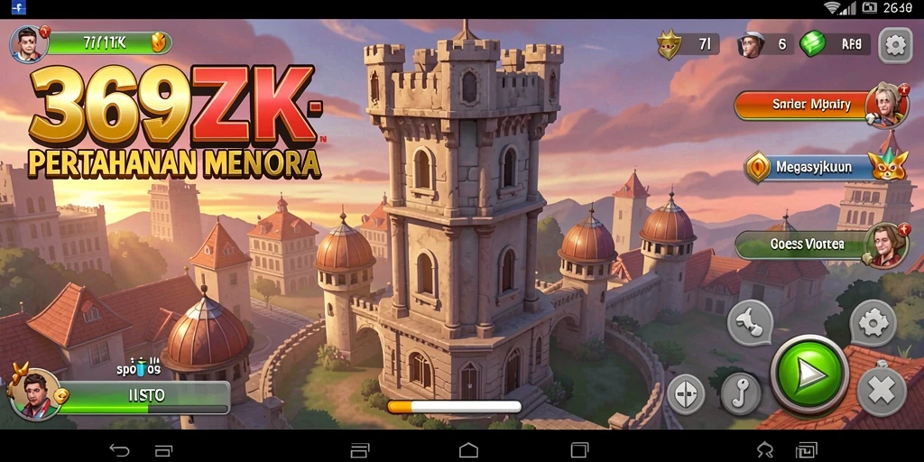 Gameplay seru dan menegangkan di Tower Defense 369ZK.
