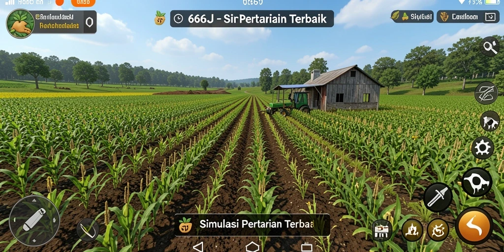 Tampilan gameplay <strong>666J</strong> dengan berbagai aktivitas bertani yang menarik.