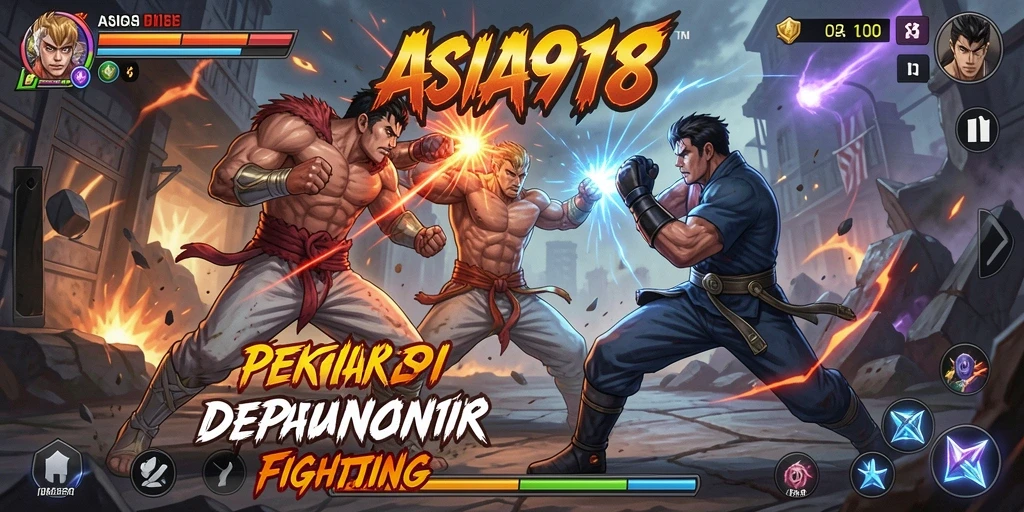 Tampilan pertarungan mendebarkan dari gameplay ASIA918.
