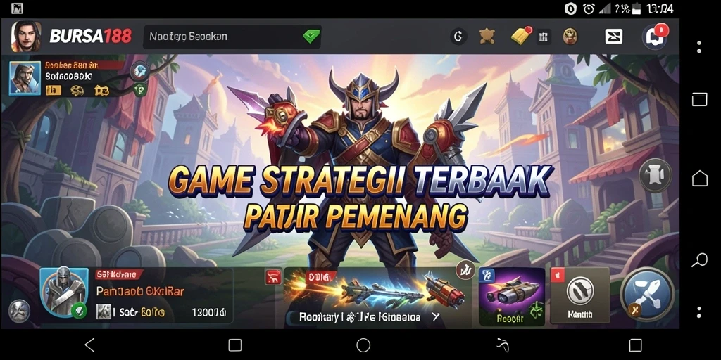 Tampilan gameplay BURSA188 yang menampilkan strategi mendalam dan pertempuran menarik.