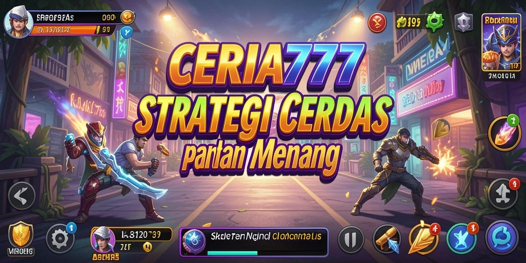 Tampilan gameplay CERIA777 dengan aksi strategi yang mendebarkan.
