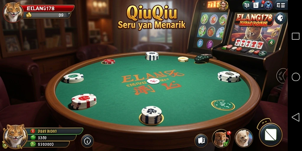Tampilan gameplay ELANG178 yang penuh aksi dalam permainan QiuQiu.