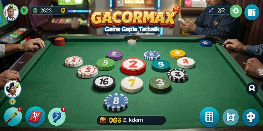 Screenshot GACORMAX menampilkan permainan Gaple yang seru dan interaktif.