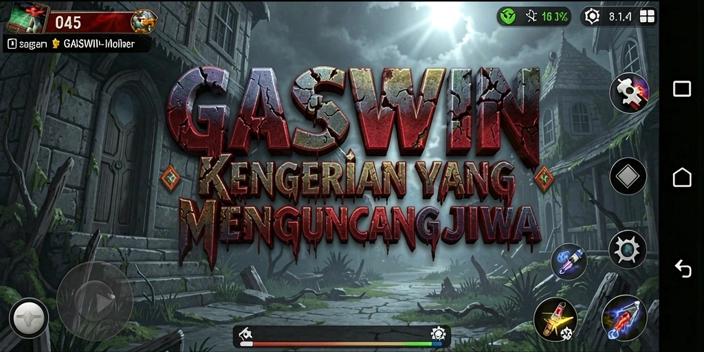 Tangkapan layar GASWIN menampilkan suasana ketegangan yang mendebarkan.