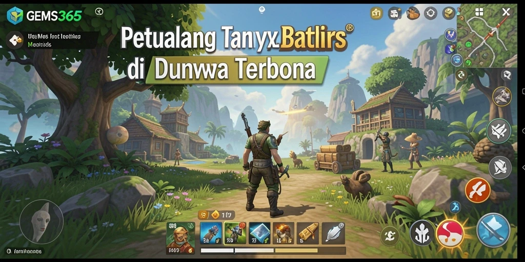 Tampilan gameplay Open World yang menakjubkan di GEMS365.