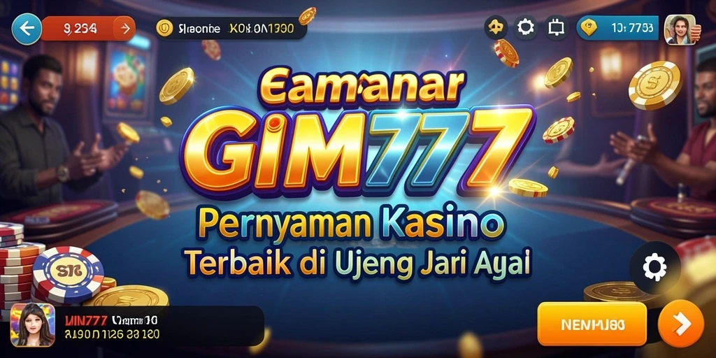 Tampilan gameplay menarik dari GIM777 yang menampilkan suasana kasino.