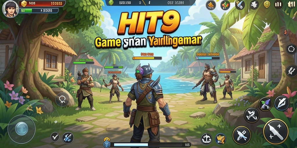 Tangkapan layar gameplay HIT9 menampilkan karakter berwarna-warni dan level yang menarik.