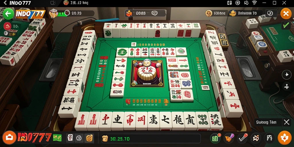 Tampilan gameplay seru di INDO777 dengan berbagai level Mahjong.