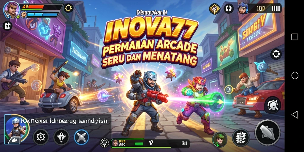 Tampilan gameplay seru dan grafis yang memukau di INOVA77.