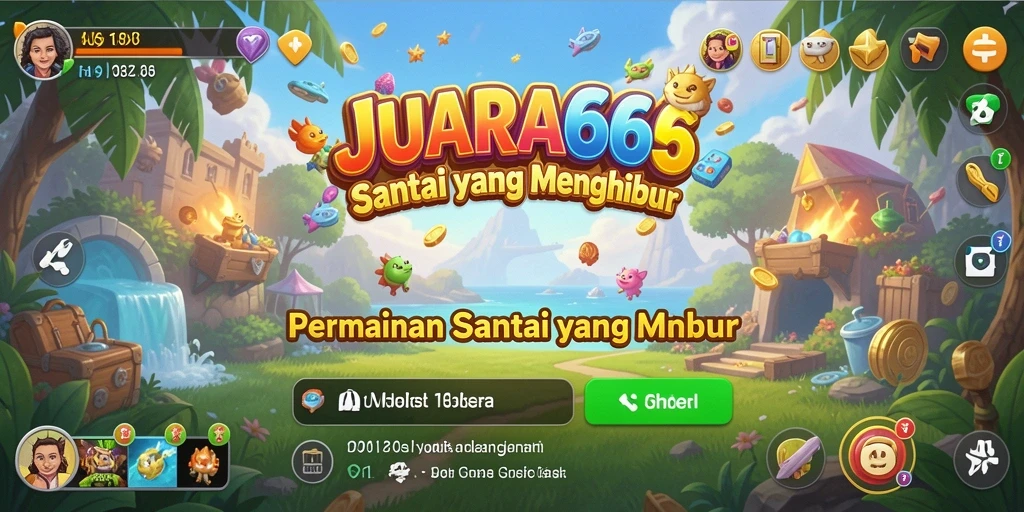 Tampilan gameplay JUARA666 yang penuh warna dan menarik.