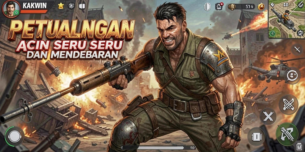Tampilan action seru dalam permainan KAKWIN yang mendebarkan.