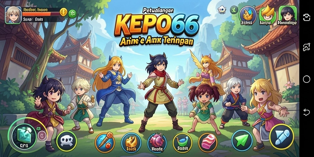 Screenshot gameplay KEPO66 yang menarik dengan aksi karakter anime.