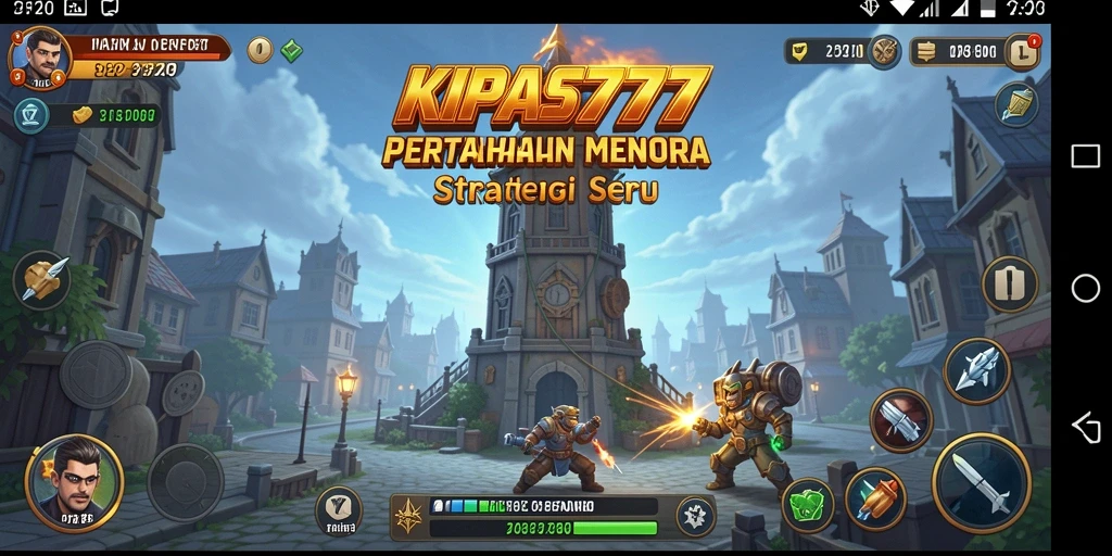Screenshot gameplay KIPAS777 menampilkan aksi Tower Defense yang mendebarkan.