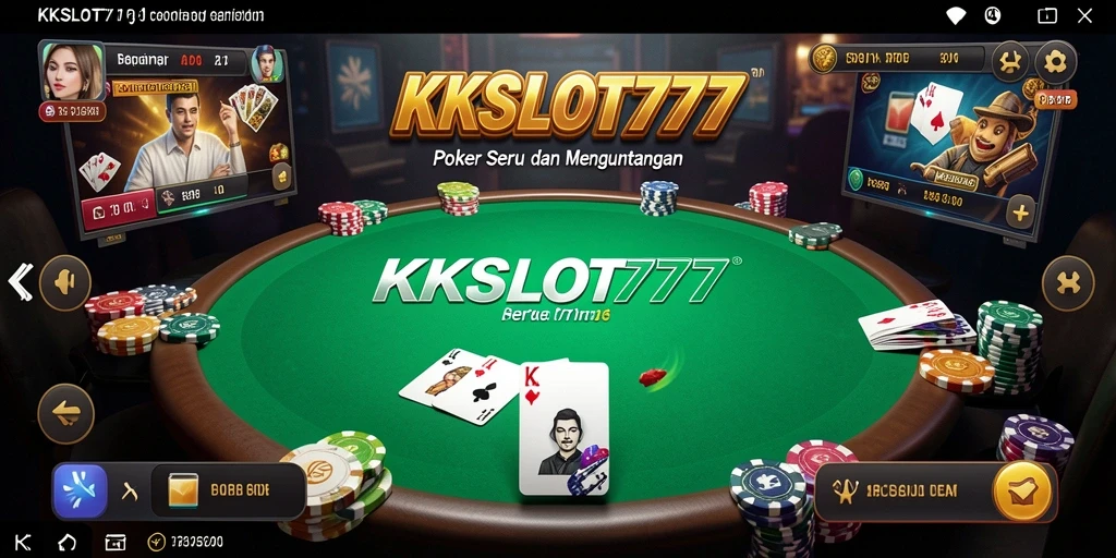 Gameplay seru KKSLOT777 dengan pemain poker berkompetisi.