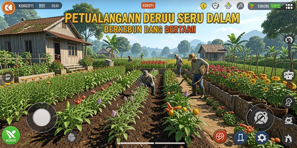 Gameplay KOKO11 yang seru dan interaktif tentang bertani.