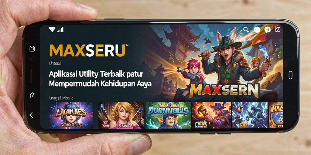 Tampilan antarmuka utama MAXSERU yang memudahkan penggunaan.