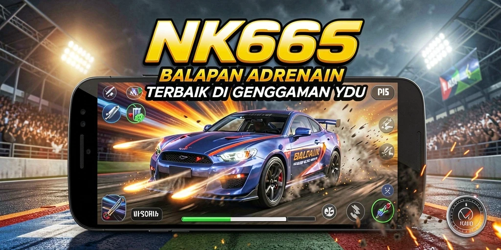 Tampilan gameplay NK666 yang mendebarkan saat balapan di trek.