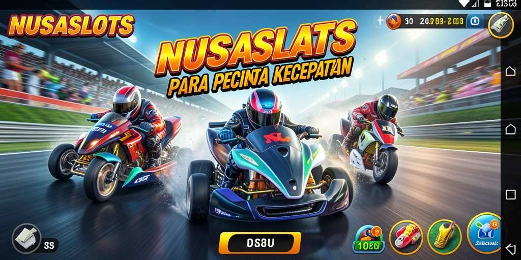 Tampilkan aksi balapan mendebarkan dalam NUSASLOTS dengan grafis menawan.