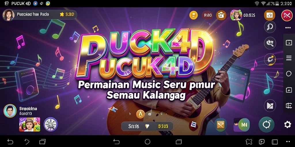 Tampilan gameplay seru PUCUK4D menampilkan pengalaman musik interaktif.