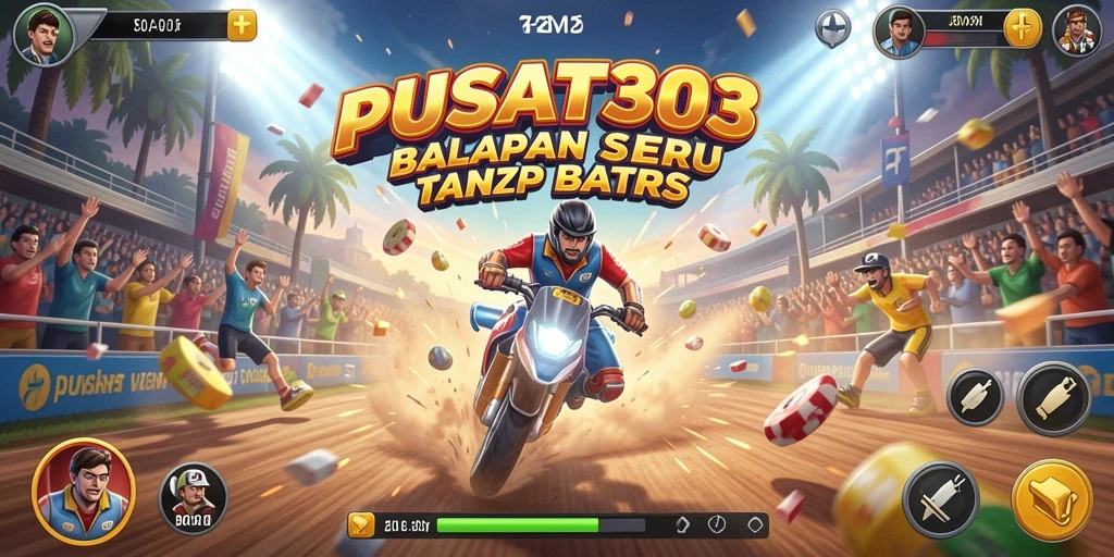 Tampilan gameplay balapan di PUSAT303 yang mendebarkan.