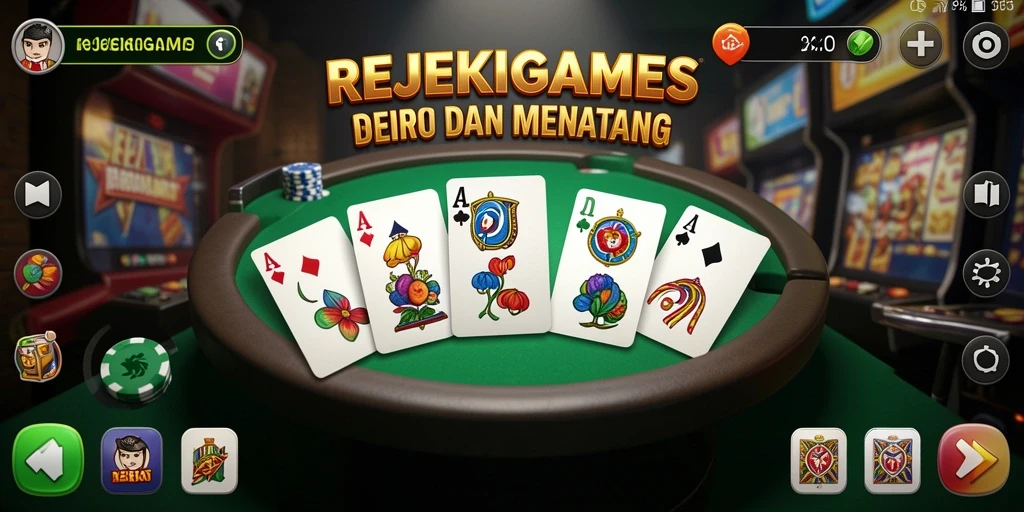Tampilan dinamis gameplay seru di REJEKIGAMES.