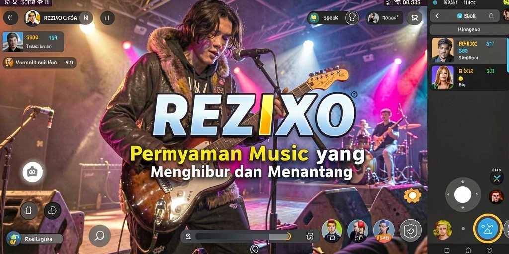 Tampilan gameplay utama REZIXO yang interaktif dan menyenangkan.