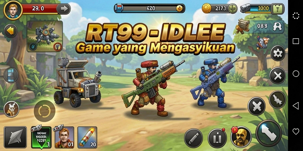Screenshot RT99 menunjukkan gameplay santai dan menyenangkan dari genre Idle.