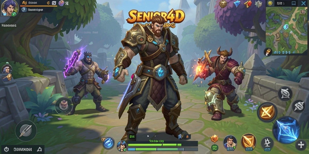 Screenshot gameplay SENIOR4D yang menampilkan aksi seru ARPG.