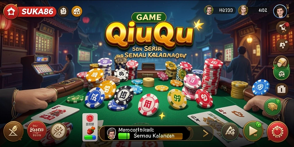 Gameplay QiuQiu yang seru dan kompetitif dalam SUKA86.