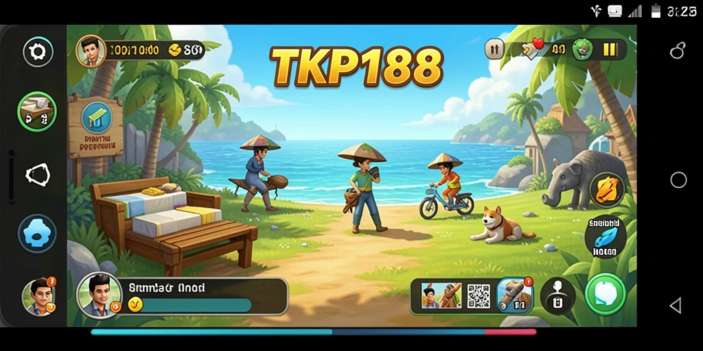 Tampilan permainan TKP188 yang seru dan penuh warna.