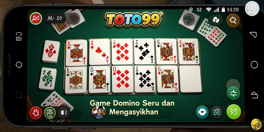 Screenshot gameplay TOTO99 menampilkan aksi seru permainan Domino.