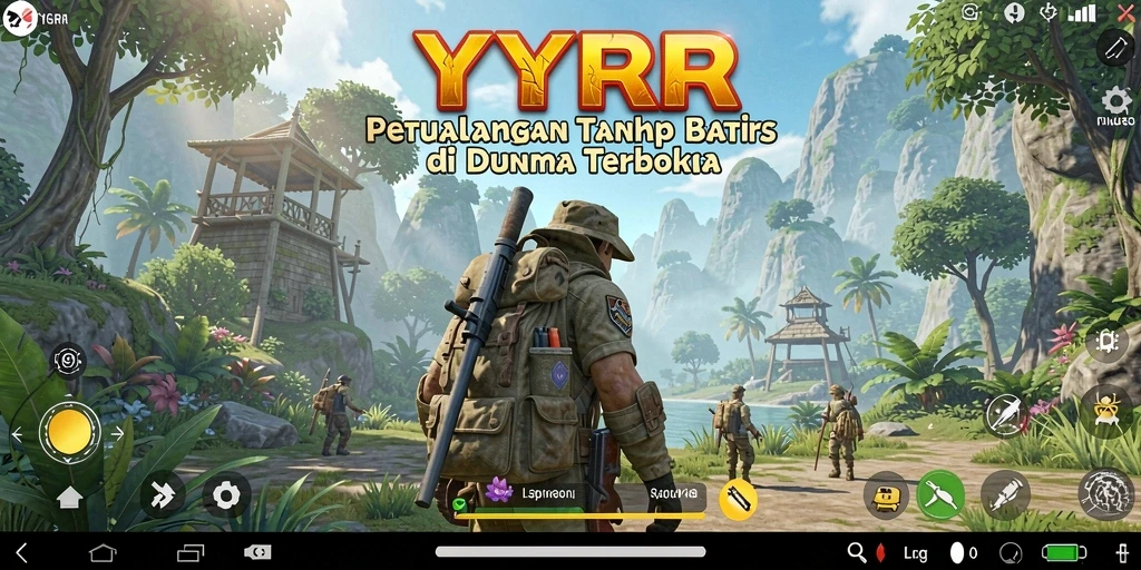 Screenshot utama YYRR menunjukkan pemain menjelajahi dunia terbuka yang memikat.