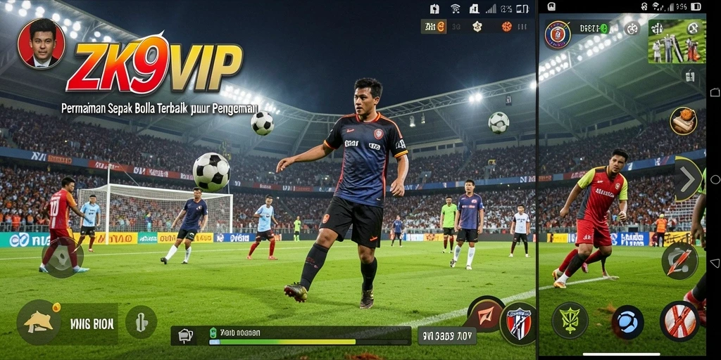 Tampilan menarik gameplay sepak bola di ZK9VIP.